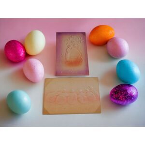 Postcards Easter Embossed Pink Vintage Early 1900's  of 2